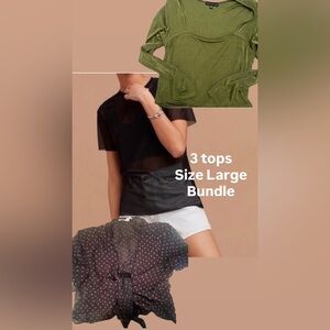 Wilfred Green, Black, and Red Polka Dot Tops Bundle